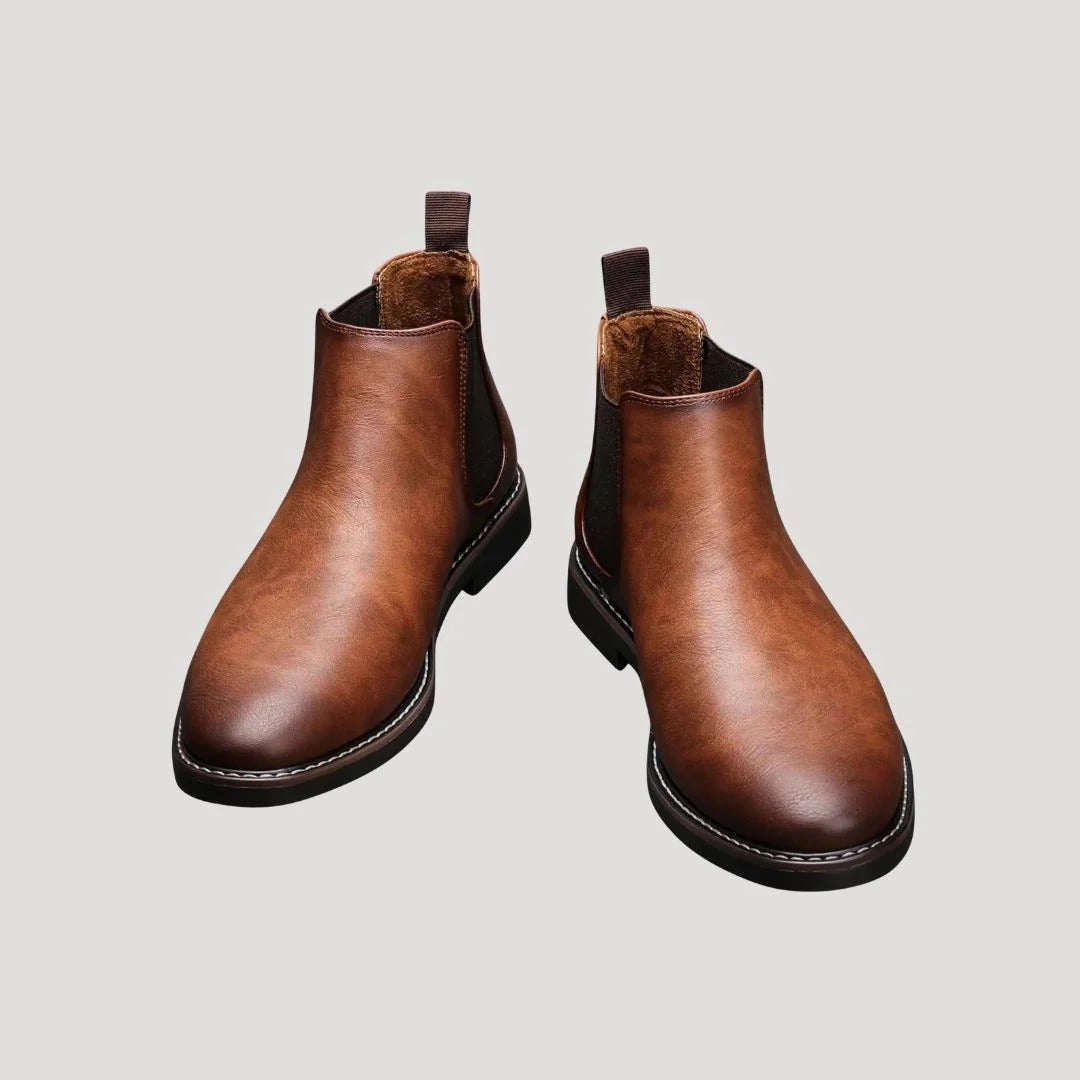 Men’s Almond-Toe Chelsea Boots