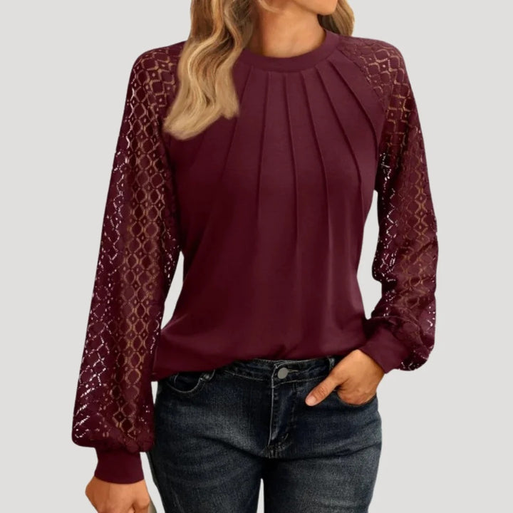 Women’s Pleated Long Sleeve Top
