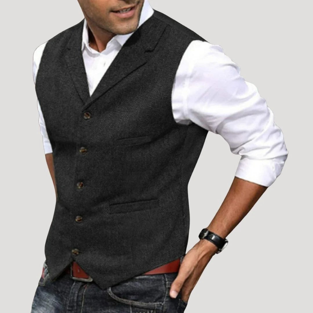 Men's Notch Lapel Slim-Fit Vest