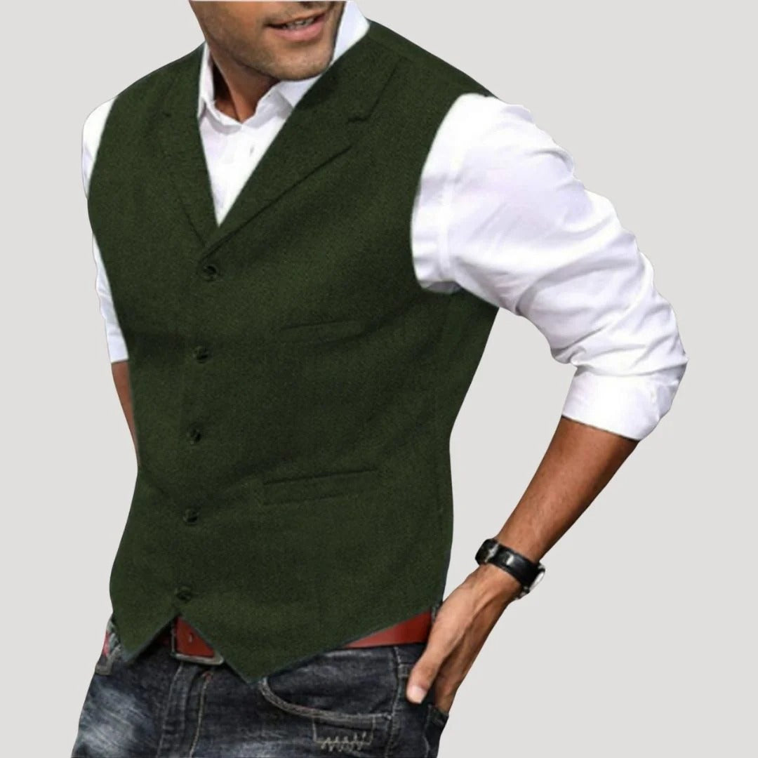 Men's Notch Lapel Slim-Fit Vest