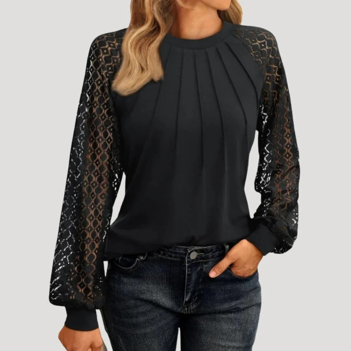 Women’s Pleated Long Sleeve Top