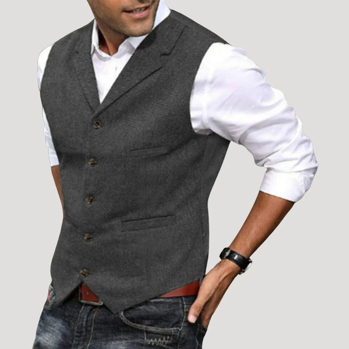 Men's Notch Lapel Slim-Fit Vest