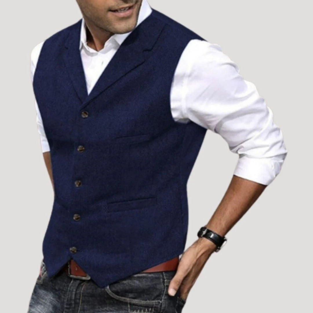 Men's Notch Lapel Slim-Fit Vest
