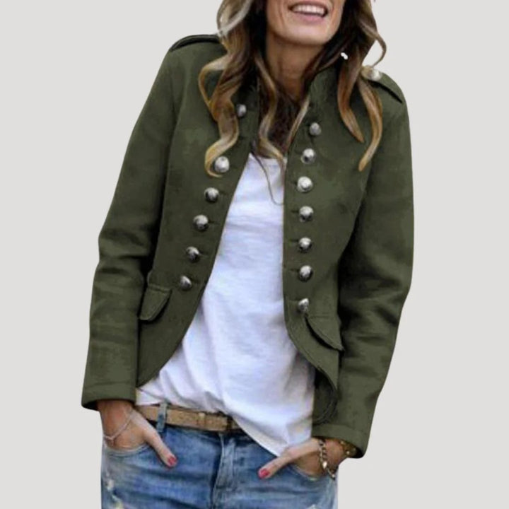 Women's Military-Inspired Double-Breasted Blazer