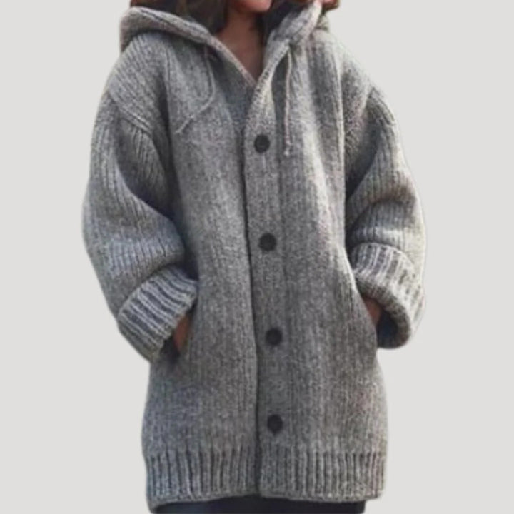 Women's Hooded Chunky-Knit Cardigan