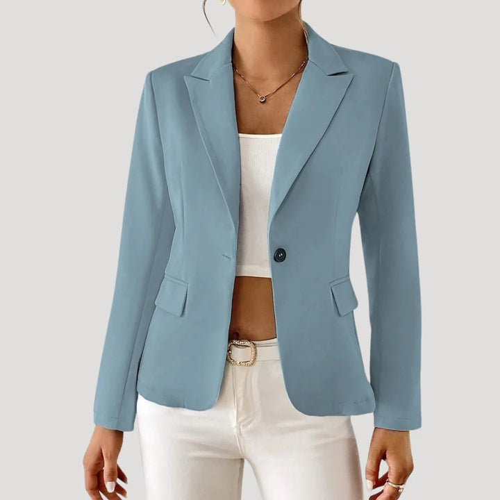 Women’s Single-Button Blazer with Notched Lapel