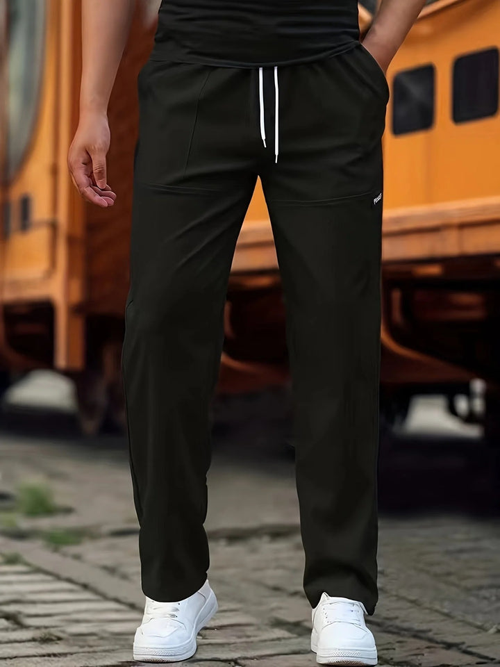Men’s Straight-Leg Pants with Drawstring