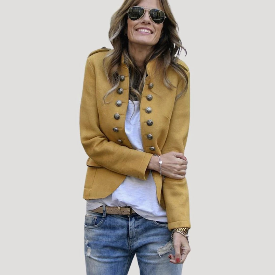 Women's Military-Inspired Double-Breasted Blazer