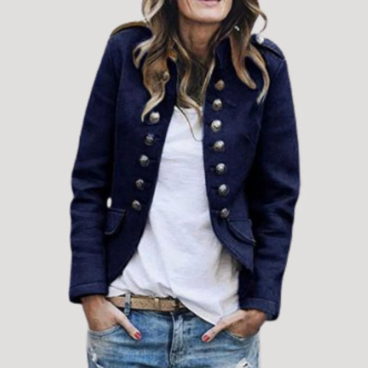 Women's Military-Inspired Double-Breasted Blazer