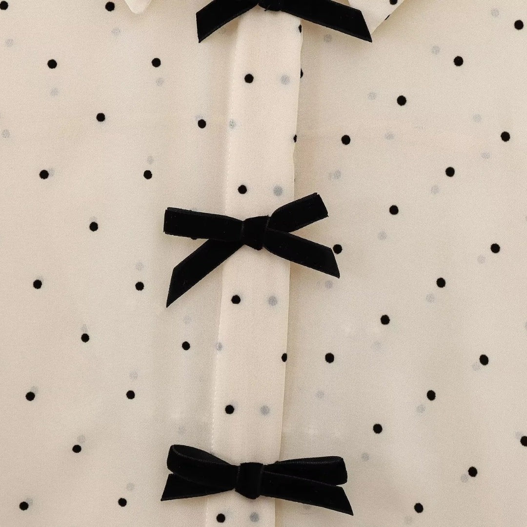 Women's Bow-Detail Long-Sleeve Blouse