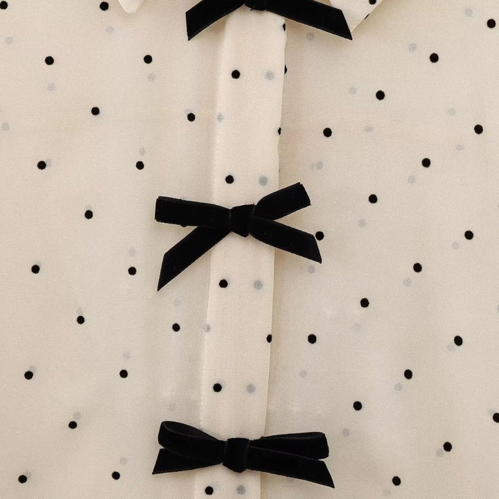 Women's Bow-Detail Long-Sleeve Blouse
