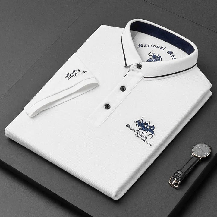 Men’s Short-Sleeved Polo Shirt with Embroidery
