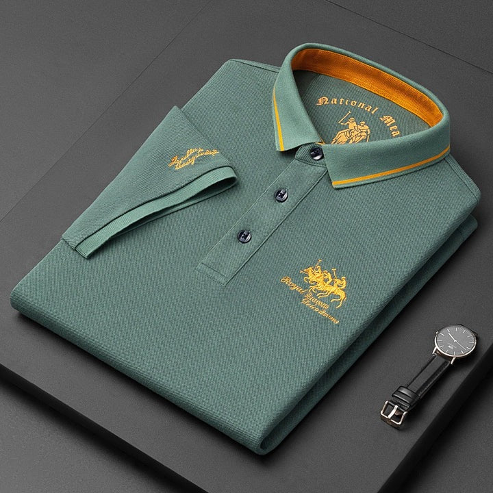 Men’s Short-Sleeved Polo Shirt with Embroidery