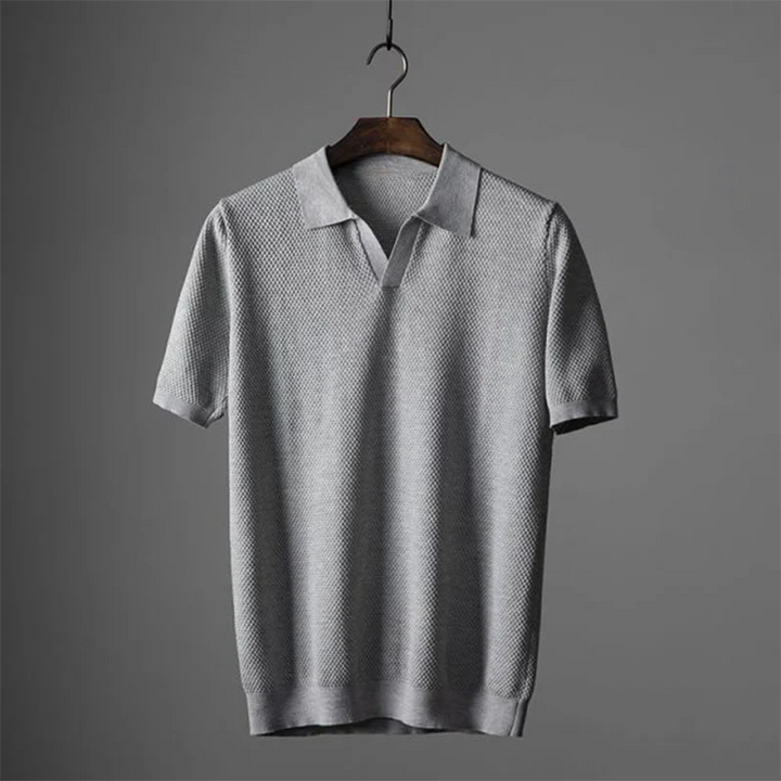 Men’s Waffle-Knit Short-Sleeve Polo
