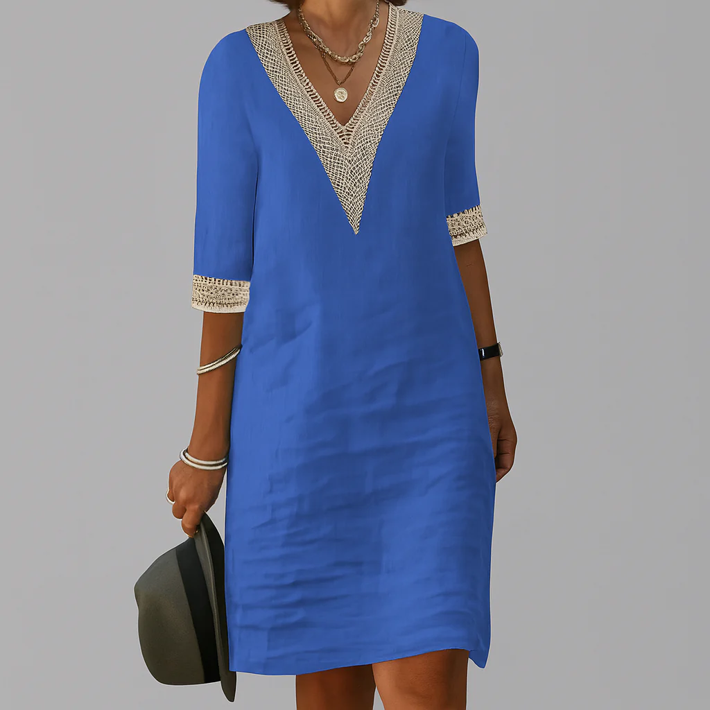 Women’s Shift Dress with Lace Detail