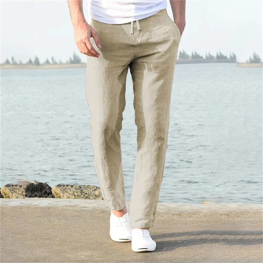 Men’s Straight-Leg Elastic Waist Pants