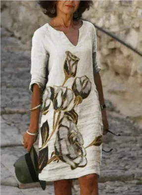 Women Shift Dress with Graphic Print