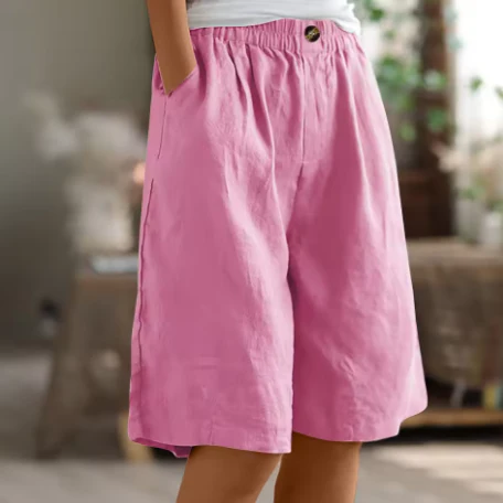 Women’s Wide-Leg Shorts with Elastic Waistband