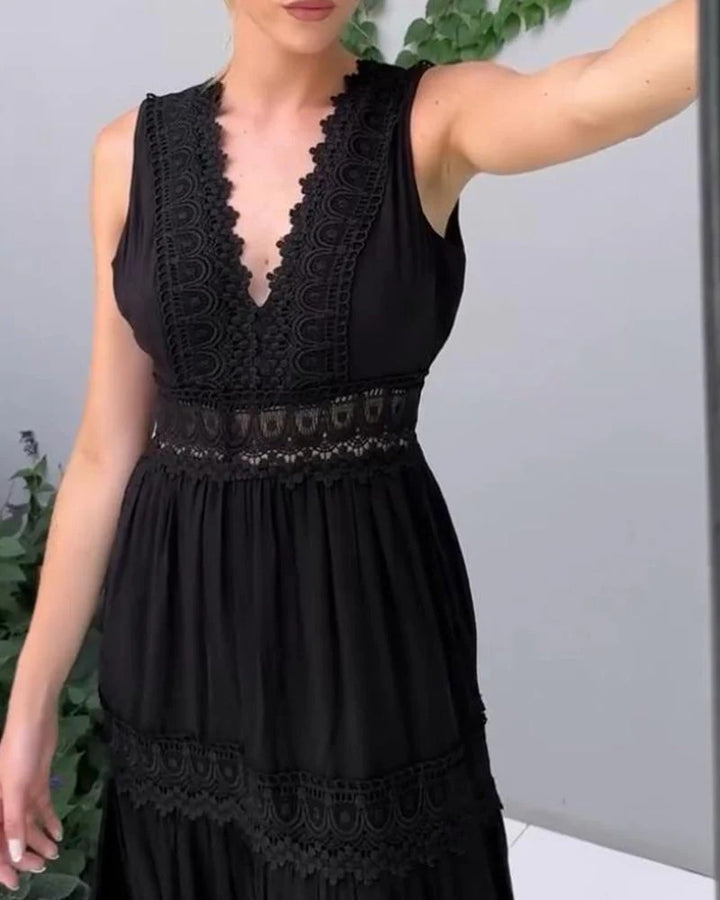 Women’s Crochet Lace Midi Dress