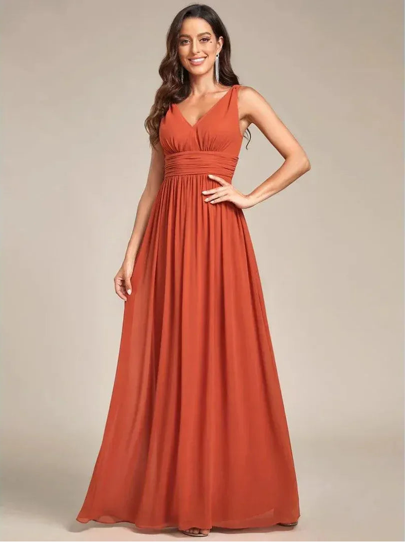 Women’s Sleeveless V-Neck Maxi Dress