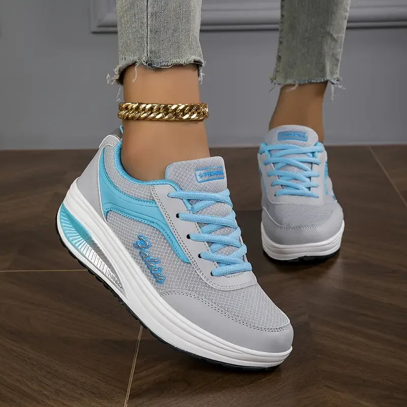 Women's Chunky Platform Lace-Up Sneakers