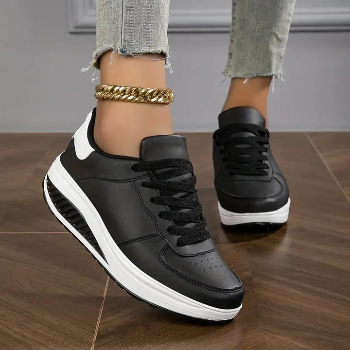 Women's Chunky Platform Lace-Up Sneakers