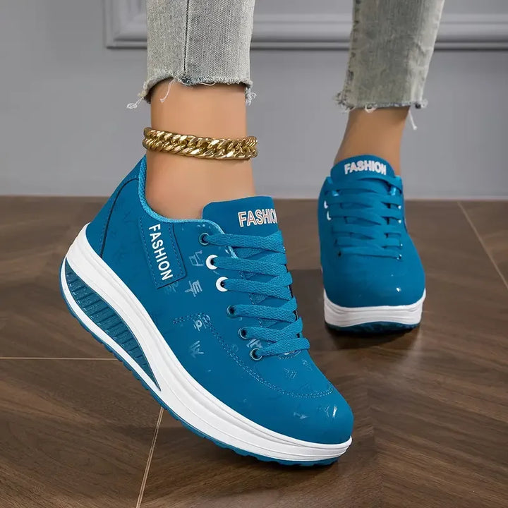 Women's Chunky Platform Lace-Up Sneakers