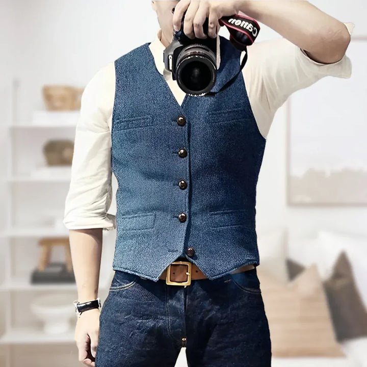 Men’s Slim Fit Single-Breasted Vest
