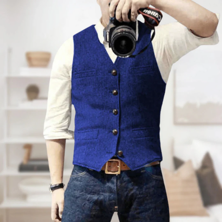 Men’s Slim Fit Single-Breasted Vest