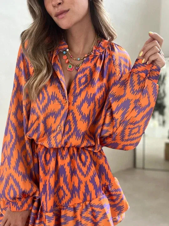Women's Short Button-Down Jumpsuit