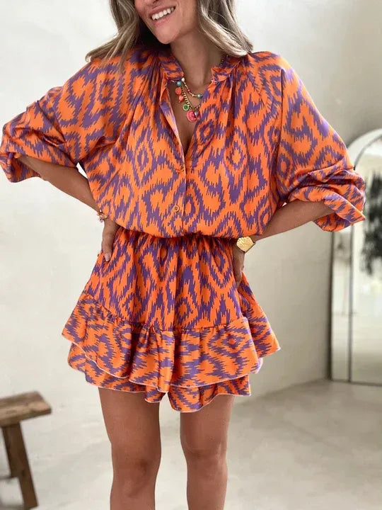 Women's Short Button-Down Jumpsuit