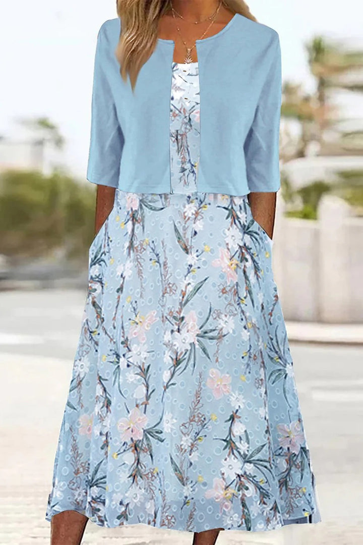 Women’s Floral Midi Dress Set