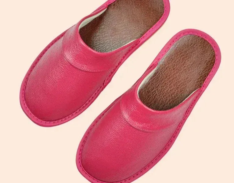 Men’s Leather Slip-On Slippers