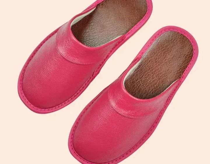 Men’s Leather Slip-On Slippers