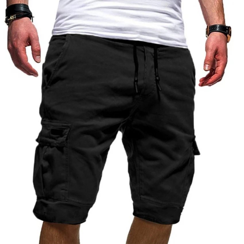 Men's Slim-Fit Cargo Shorts with Drawstring