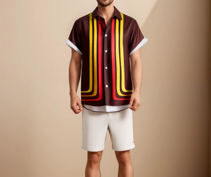 Men’s Striped Button-Down Shirt