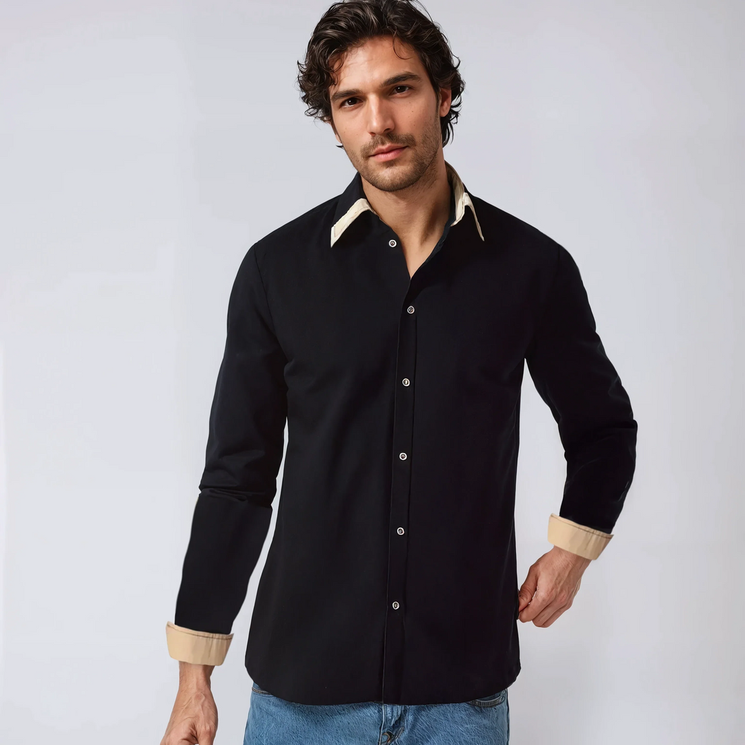 Men’s Two-Tone Button-Down Shirt