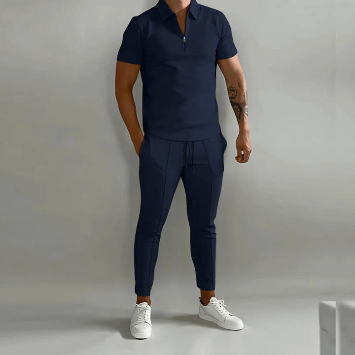 Men’s Polo and Slim-Fit Trouser Set