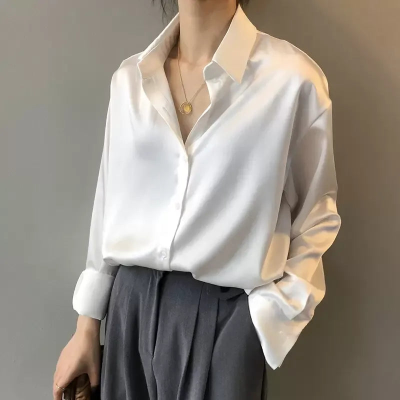 Women’s Long Sleeve Blouse with Collar
