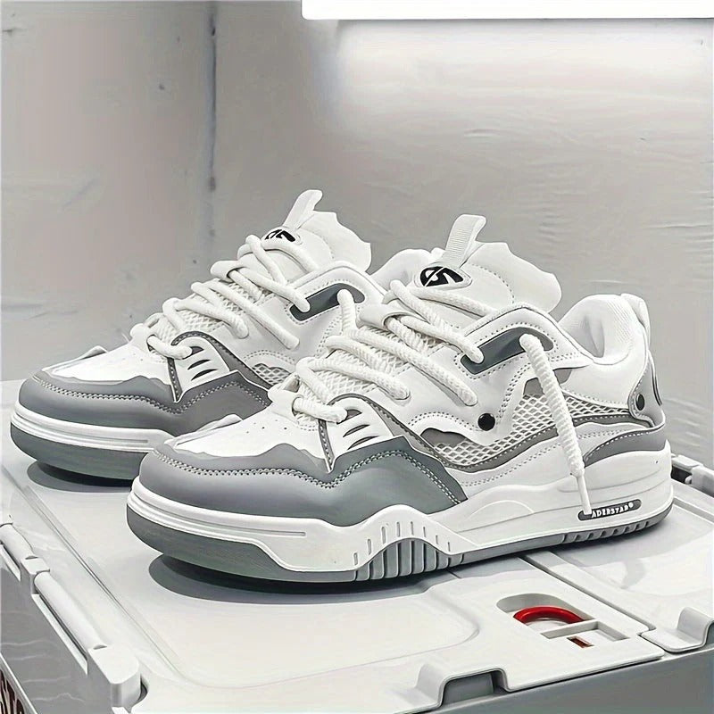 Men’s Multi-Layered Sneakers with Textured Outsole