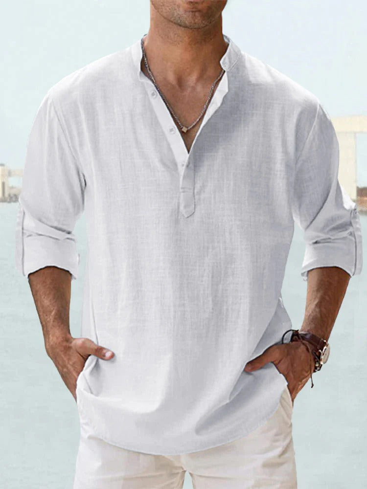Men’s Shirt with Roll-Tab Sleeves