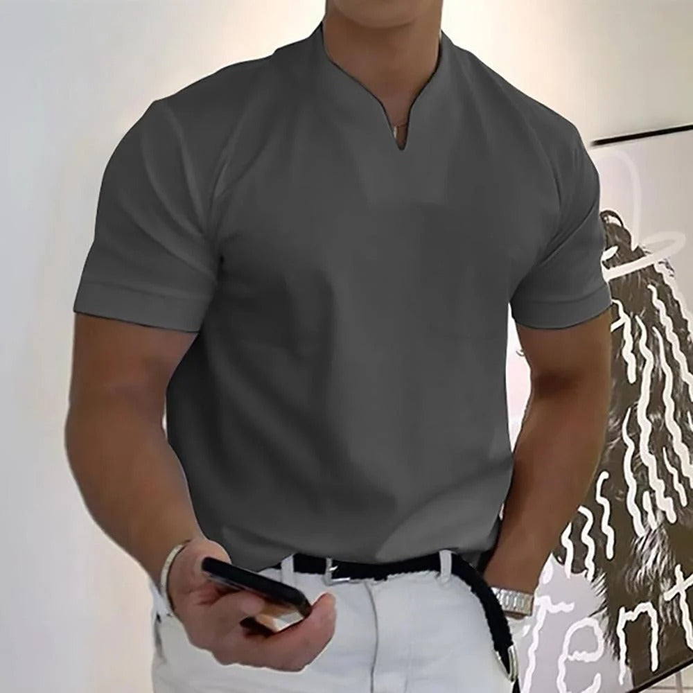 Men's Slim-Fit V-Neck Shirt