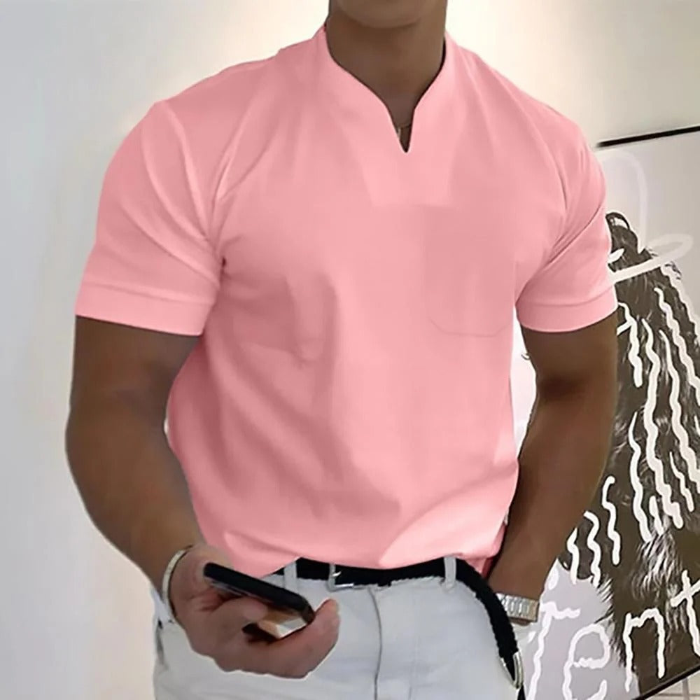 Men's Slim-Fit V-Neck Shirt