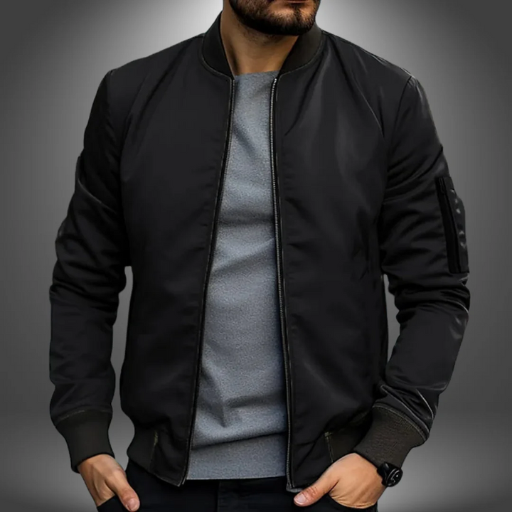 Men's Zip-Front Bomber Jacket
