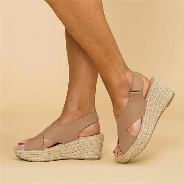 Women’s Crisscross Strap Wedge Sandals