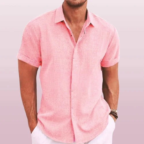 Men’s Short-Sleeve Button-Down Shirt