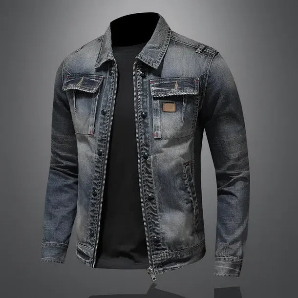 Men’s Zip-Up Jacket with Chest Pockets