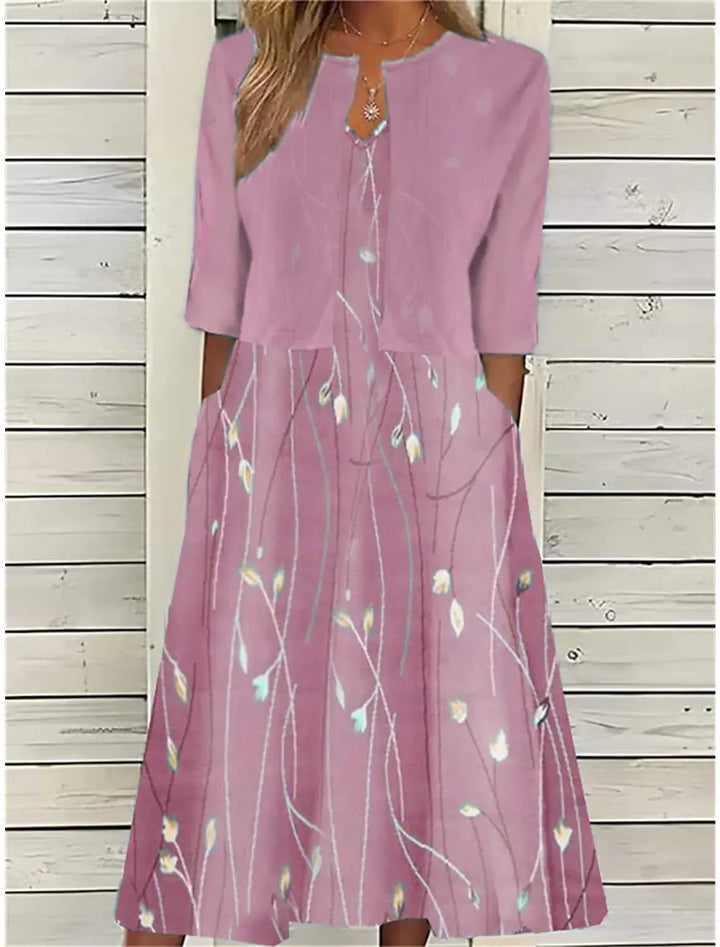 Women’s Floral Midi Dress Set