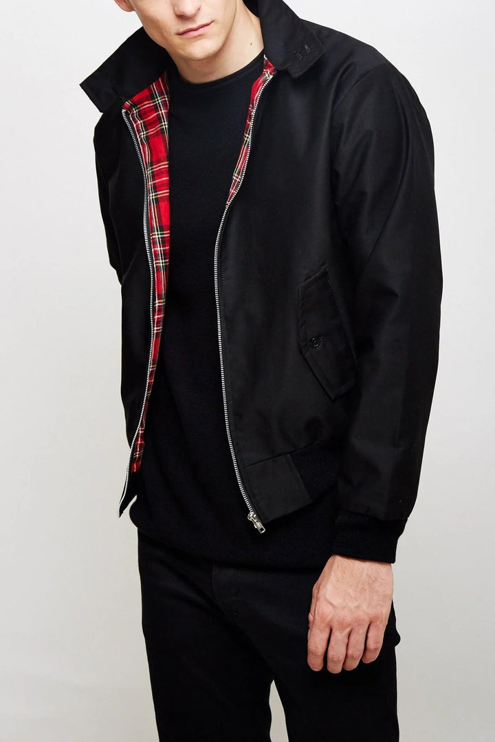 Men’s Zip-Up Plaid-Lined Jacket