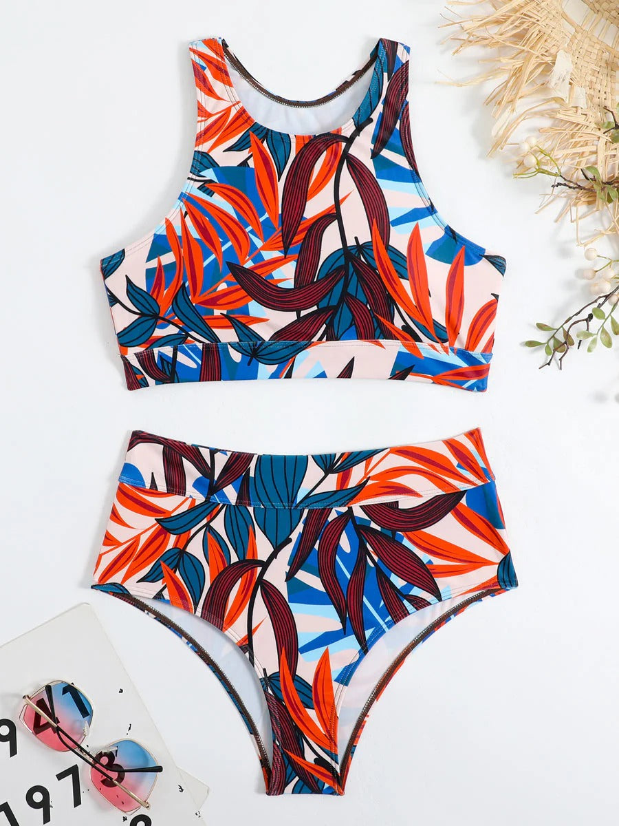 Women's High-Neck Two-Piece Bikini Set